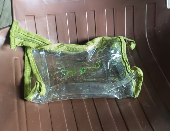 Transparent Zipper Closing Pouch (1 Pc)