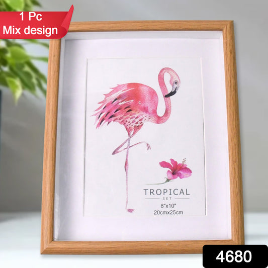 Creative Solid Wooden Photo Frame (Mix Design  Size  1pc)