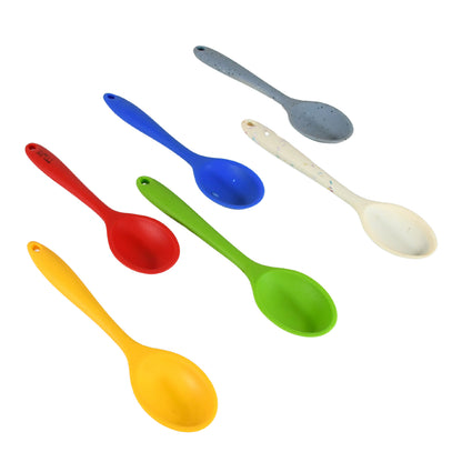 Multipurpose Silicone Spoon Silicone Basting Spoon Non-stick Kitchen Utensils Household Gadgets Heat-resistant Non Stick Spoons Kitchen Cookware Items For Cooking And Baking (6 Pcs Set)