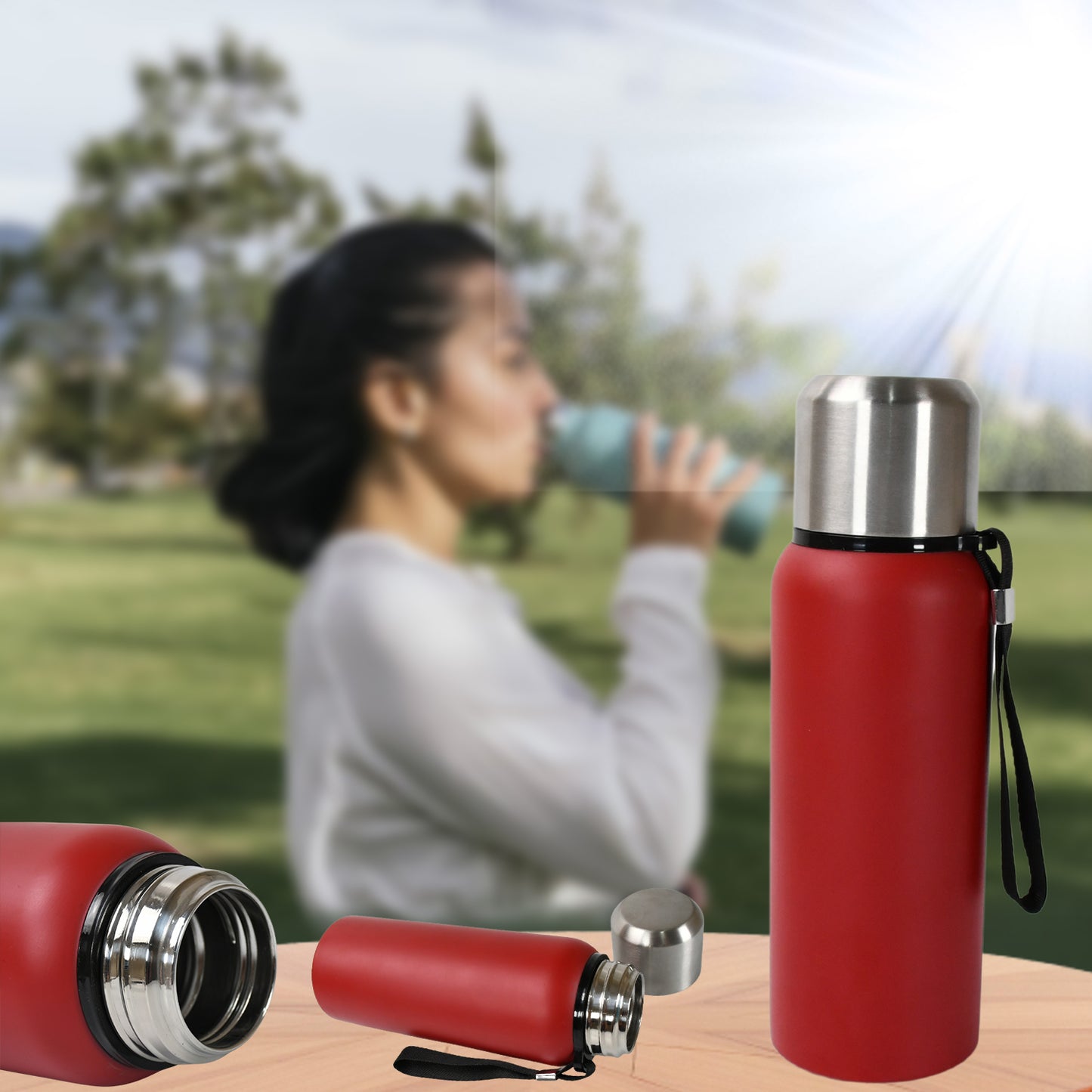 Stainless Steel Water Bottle Fridge Water Bottle Stainless Steel Water Bottle Leak Proof Rust Proof Cold  Hot Thermos Steel Bottle Leak Proof  Office Bottle  Gym  Home  Kitchen  Hiking  Trekking  Travel Bottle (1000ml800mlapprox 600ml)