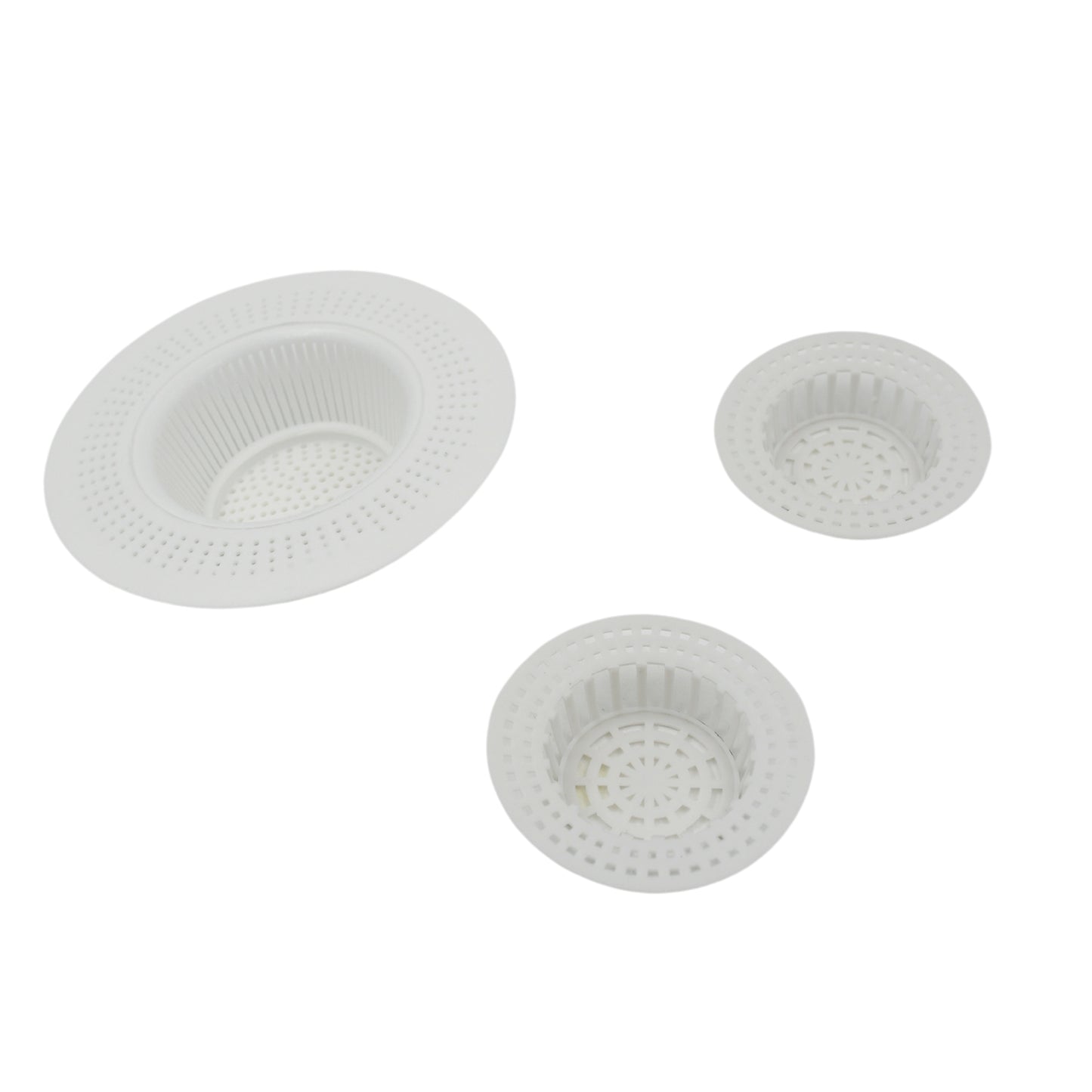 0825 Plastic Sink Strainer For Kitchen Basin Strainer  Waste Filter Jali  Basin Strainer  Sink Jali  Waste Filter Cup  Sink Mesh Filter  Plastic Drain Strainer (3 Pcs Set)