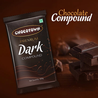 Dark Compound 500gm  Chocotown Dark Choco Slab