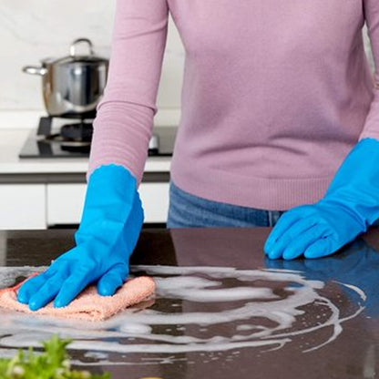 4855 2 Pair Large Blue Gloves For Different Types Of Purposes Like Washing Utensils Gardening And Cleaning Toilet Etc.