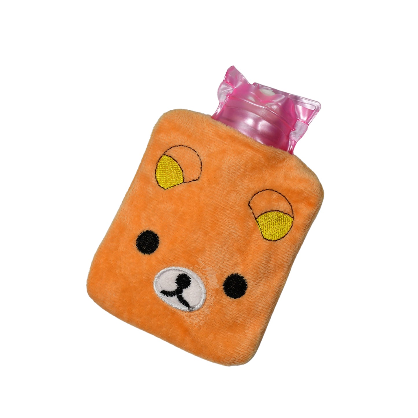 6503 Orange Panda Small Hot Water Bag With Cover For Pain Relief Neck Shoulder Pain And Hand Feet Warmer Menstrual Cramps.