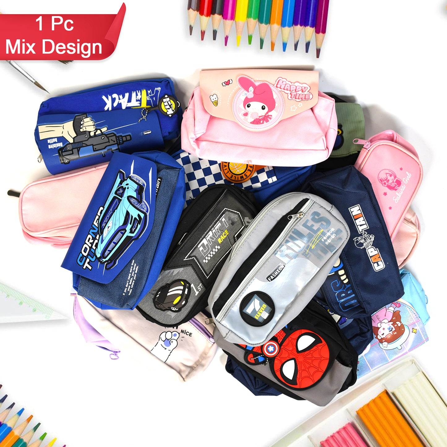 Mix Design Pouch  Stylish And Versatile Storage Bag (1pc)