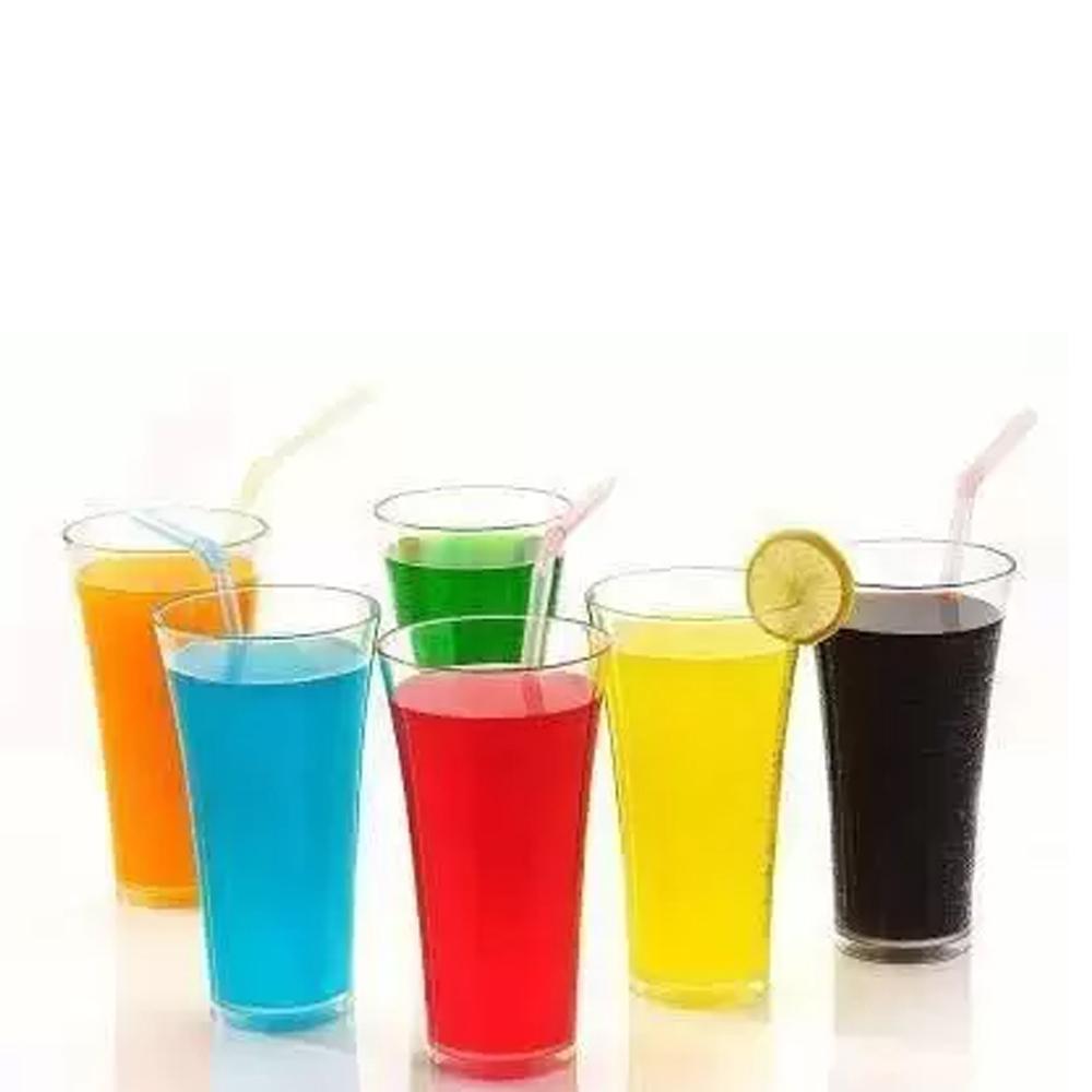 0630 Stylish Look Plastic Juicy Glass Transparent Glasses Set 300ml (6pcs)