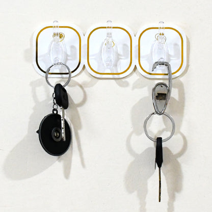 Transparent Adhesive Wall Hook (6 Pcs Set)