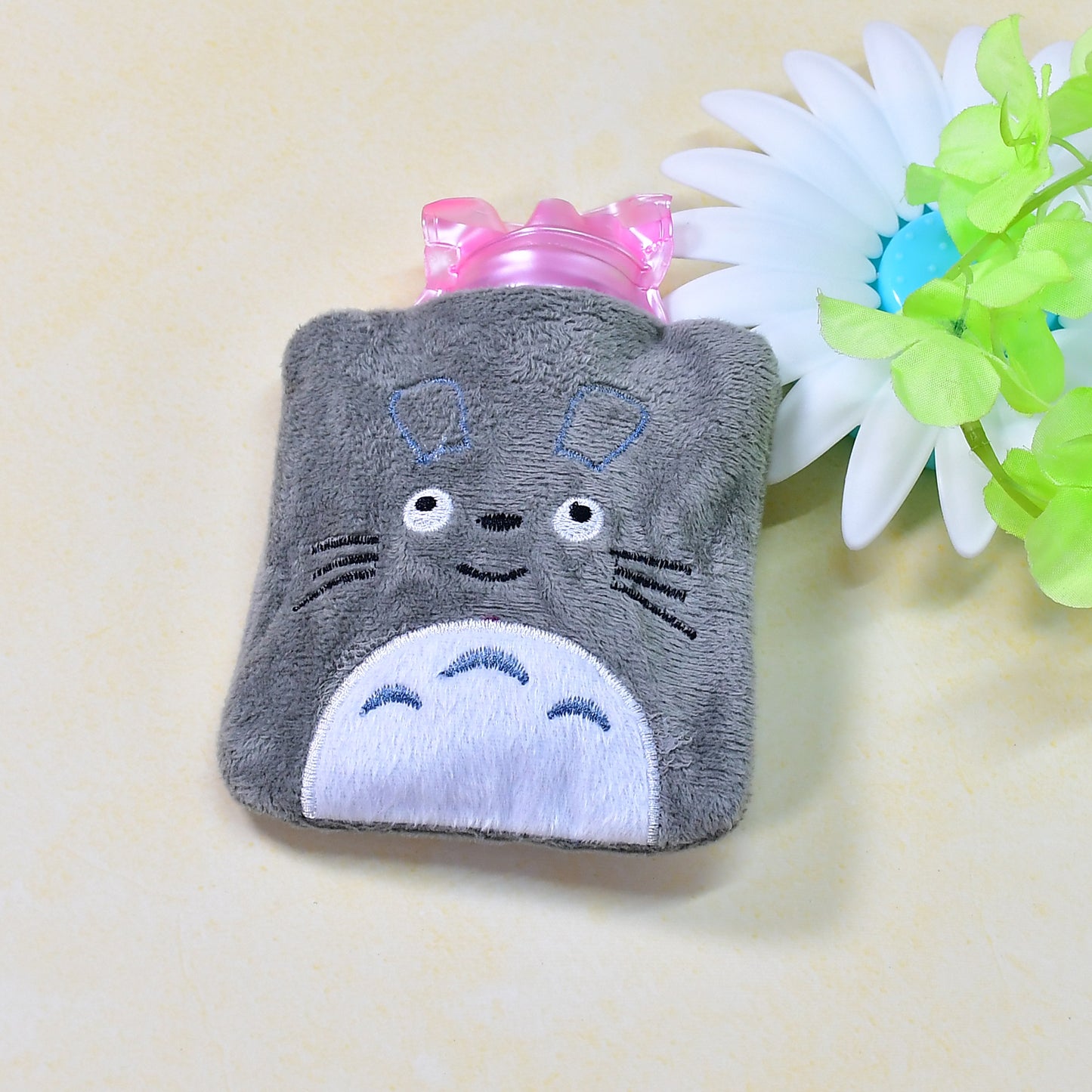 6531 Totoro Cartoon Hot Water Bag Small Hot Water Bag With Cover For Pain Relief Neck Shoulder Pain And Hand Feet Warmer Menstrual Cramps.