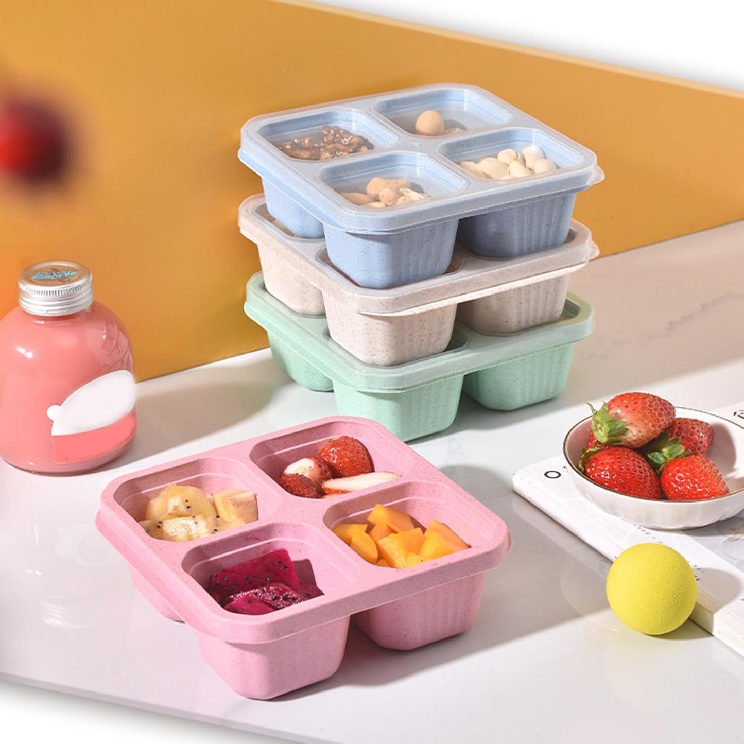 4 Compartment Food Storage Containers (1 Pc)