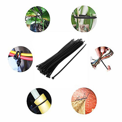 3138 3x100mm Nylon Self Locking Cable Ties Heavy Duty Strong Zip Wire Tie. Pack Of 100pc