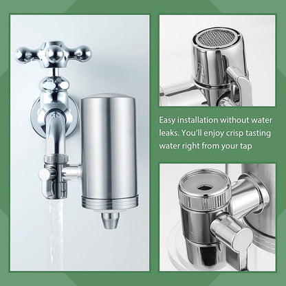 304 Stainless  Steel Faucet Mount Water Filter Water Purifier (1 Set)