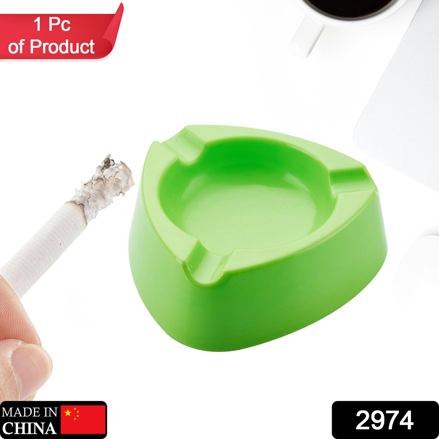 2974 Melamine Cigarette Ashtray Table Top Modern Ashtray Cigar For Outdoor Indoor Desktop Smoking Home Office Fashion Decoration.