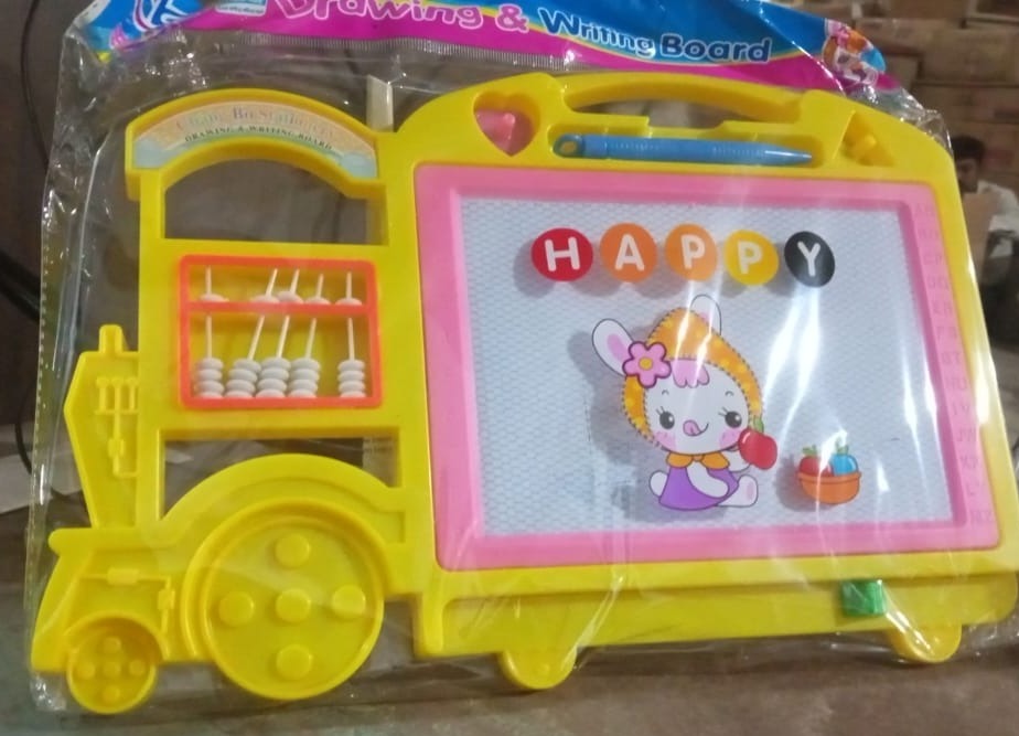 Bus Shape Drawing  Writing Slate Board For Kids (1 Pc  32  21 Cm)