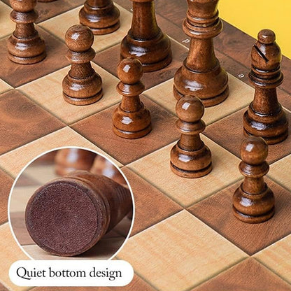 Foldable Wooden Chess Board Set (30  30 Cm  1 Set)