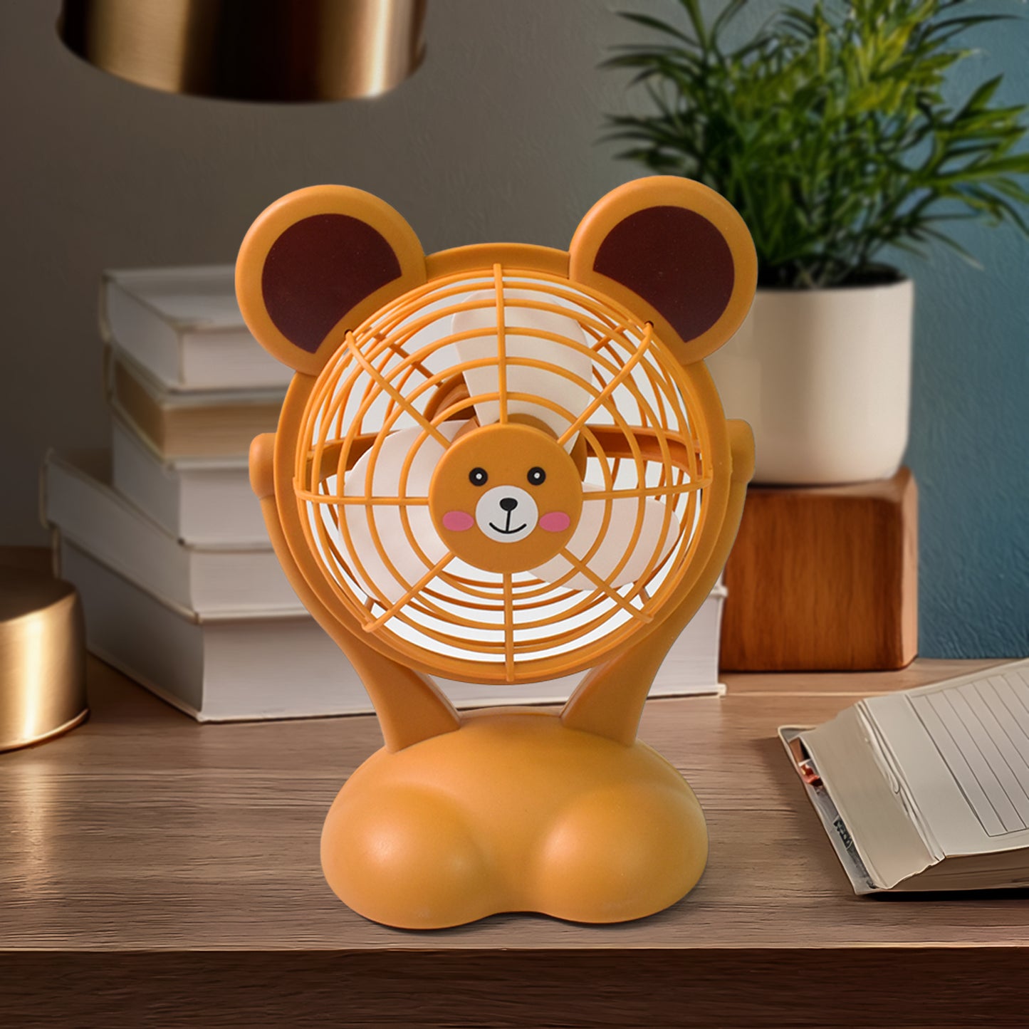 Cartoon Shape Mini Fan Usb Powered  Battery Operated (Battery Not Include  1 Pc)