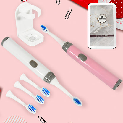 12712 Adult Waterproof Electric Toothbrush Strong Sonic Charging With 4 Toothbrush Head And A Toothbrush Holder