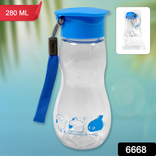 Transparent Travel Portable Water Bottle With Carry Straps (280 Ml  1 Pc)