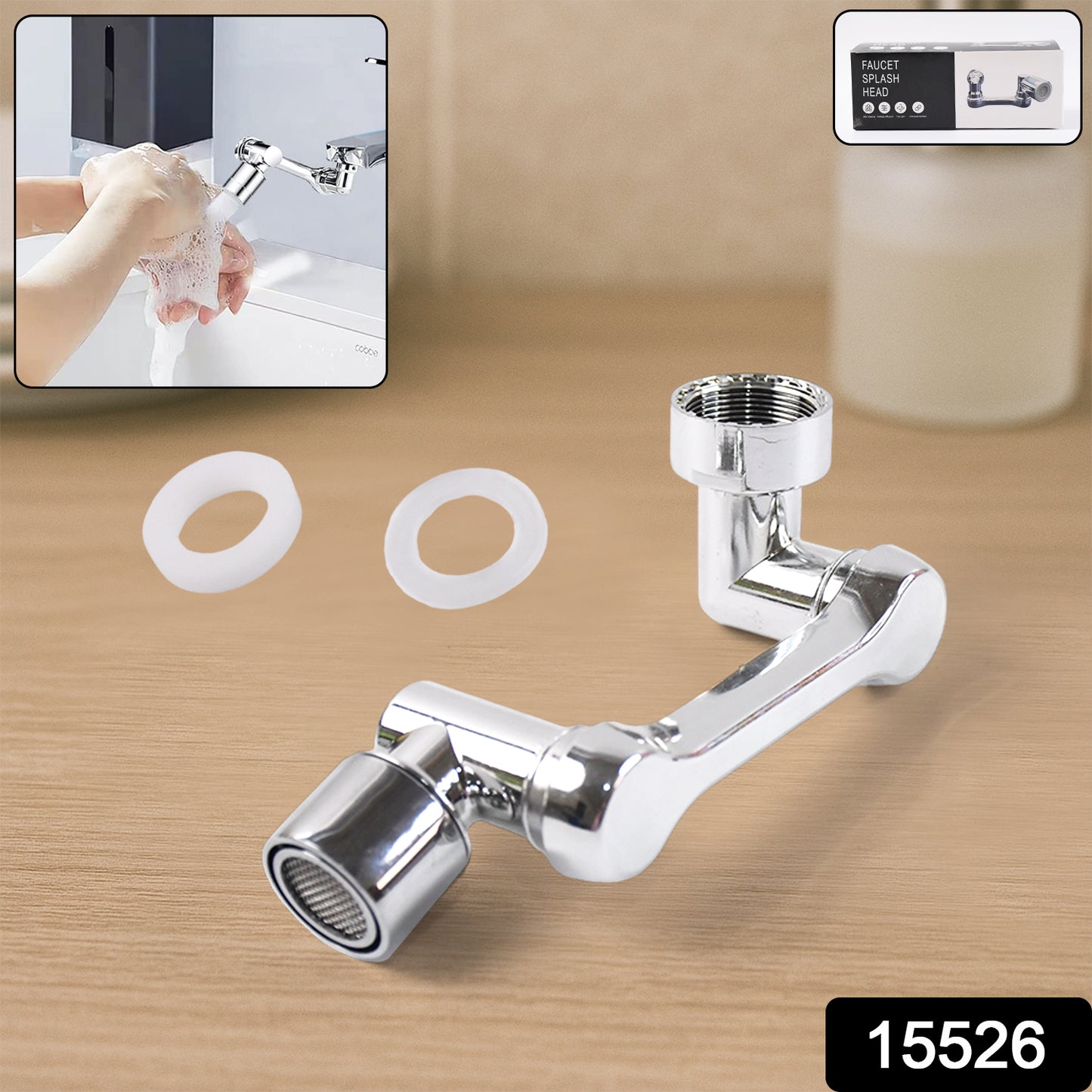 Universal Faucet Extension Splash-proof Nozzle (1 Pc)