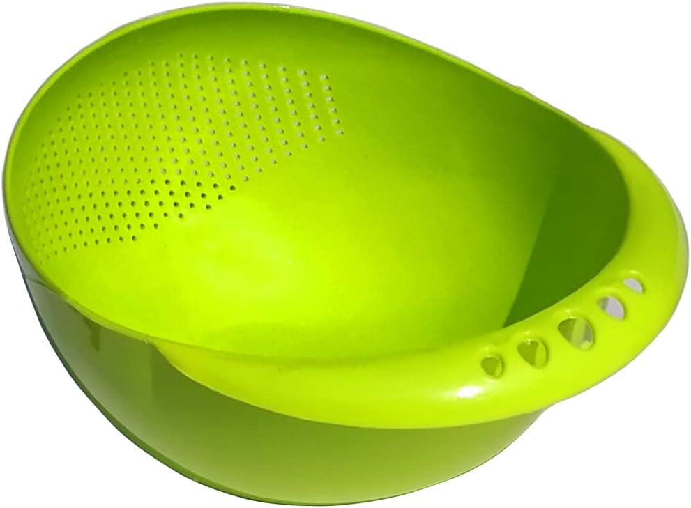 0081 Virgin Rice Bowl Durable Plastic Strainer Water Strainer  Vegetable  Fruits Washing Bowl