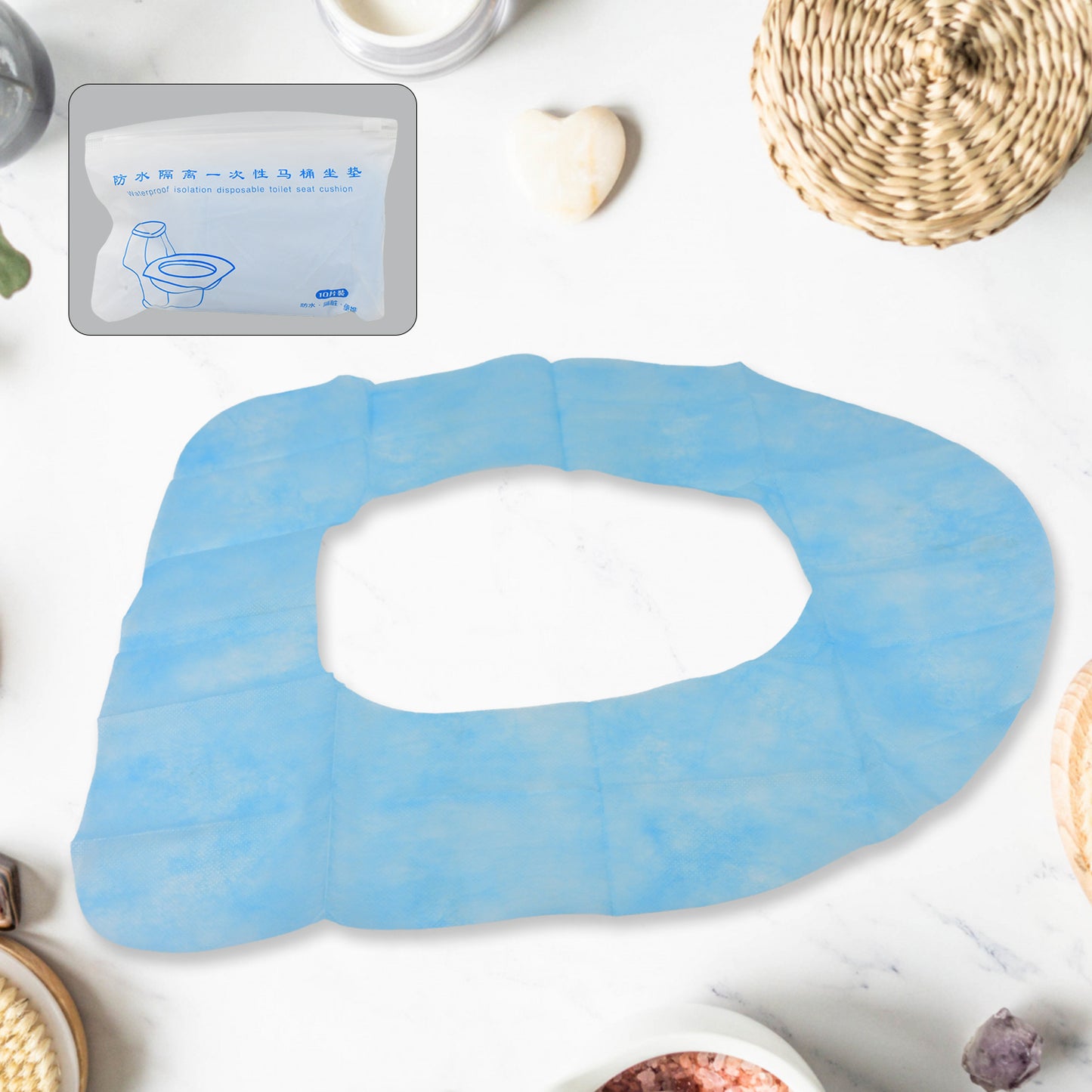 Disposable Toilet Seat Covers  Waterproof Isolation Disposable Toilet Seat Cushion (10 Pcs Set)
