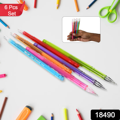 Multi Colour Gel Pen Set Set Of 6 Colours (6 Pcs Set)