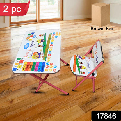 Multifunction Portable Foldable Study Table  Chair (2 Pc Set)