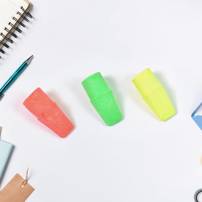 Pencil Top Eraser Rubber Erasers (1 Pc  Mix Colour  Design)