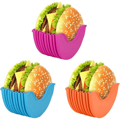 Silicone Burger Holder Snack Holder Reusable Burger Holder