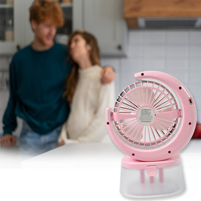 Desktop Fan - Camping Fan With Led Light Portable Humidifying Fan (1 Pc  Plug  Play Fan)