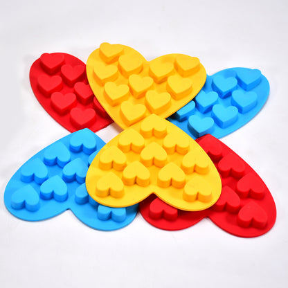 2724 Silicon 10 Cavity Heart Shape Design Chocolate Mould Ice Jelly Candy Mould