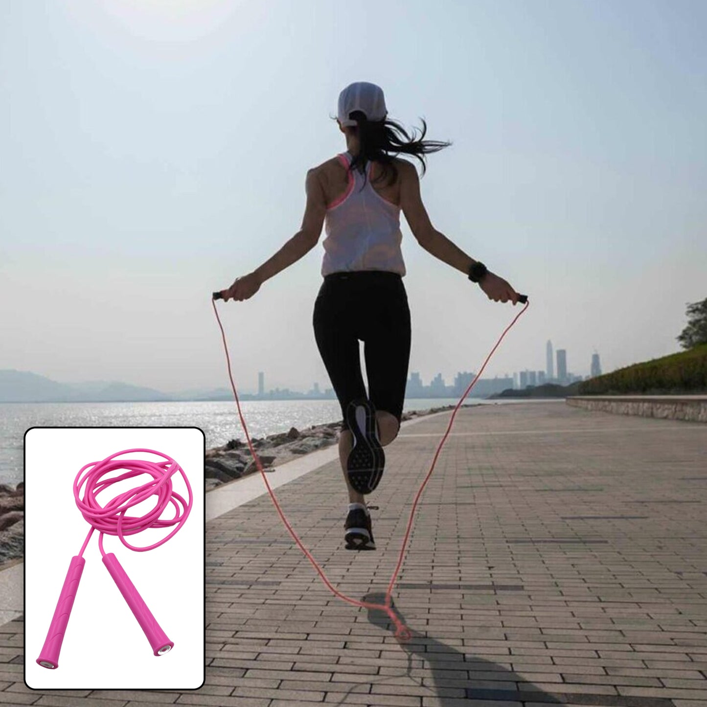 0648 3m Plastic Adjustable Wire Skipping Skip High Speed Jump Rope Cross Fit Fitness Equipment Exercise Workout