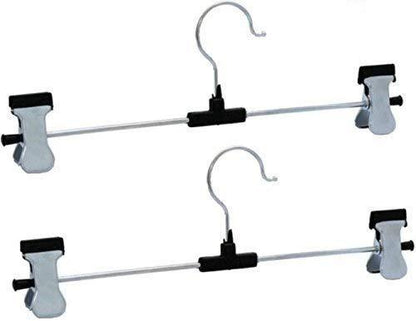 7202 Hangers With 2-adjustable Anti-rust Clips (Pack Of 12)