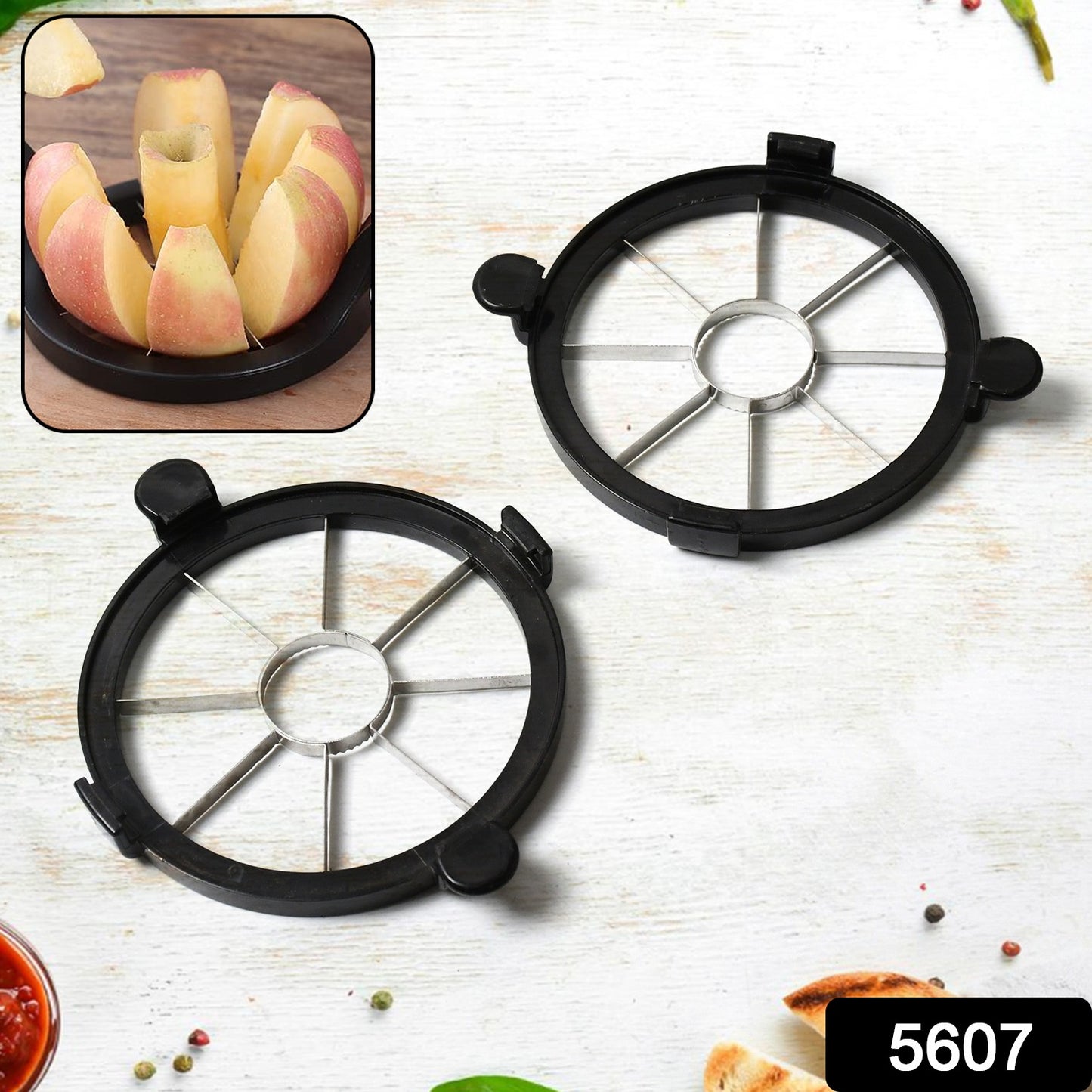 5607 Stainless Steel 8 Blades Apple Slicer Corer Fruit Cutter And Divider Fruit Tool