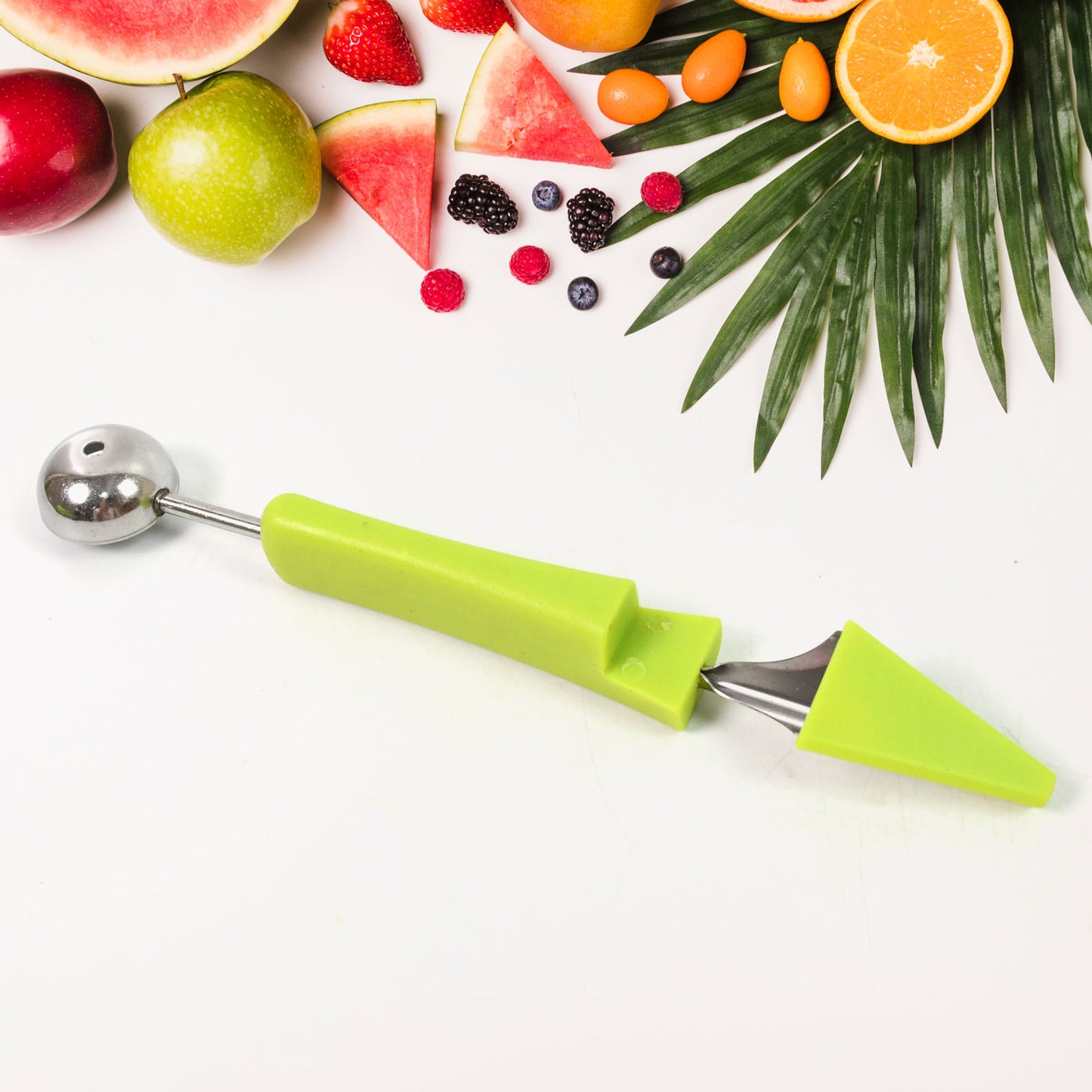 Professional 3 In 1 Stainless Steel Watermelon Cutter Fruit Carving Tools Set (1 Set)