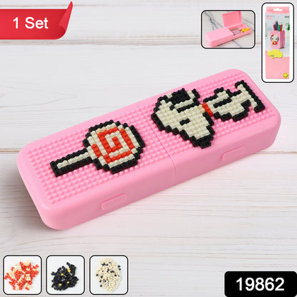 Diy Pixel Art Pencil Box With Building Blocks (1 Set)