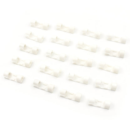 9502 Plastic Clips Stronger Adhesive Tape  Cable Manager  Wire Manager  Wire Clamp  Wire Clips For Cable Cable Organizer Cord Holder  Cord Clips For Car Office And Home (20 Pcs Set)