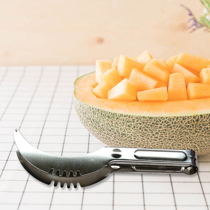 2981 Watermelon Cantaloupe Slicer Stainless Steel Knife Corer Fruit Vegetable - Tools Kitchen Gadgets Melon Slicer Cutter Melon Fruit