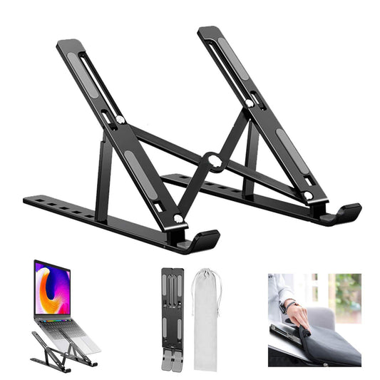 1320 Adjustable Laptop Stand Holder With Built-in Foldable Legs And High Quality Fibre