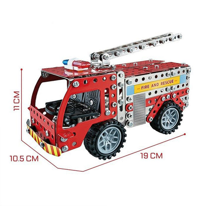 Metal Diy Fire Truck Building Blocks For Kids (Fire Truck  292pcs Of Truck Tool  1 Set)