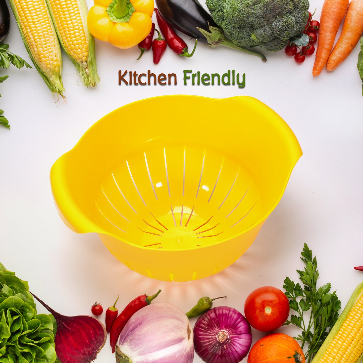 2312 Plastic Fruits Vegetable Noodles Pasta Washing Bowl  Strainer