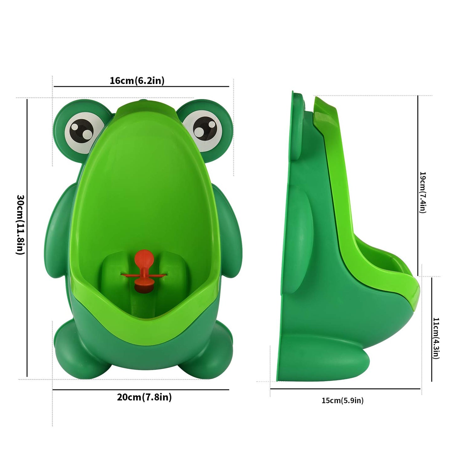 4034 Cute Forg Standing Potty Training Urinal For Boys Toilet With Funny Aiming Target