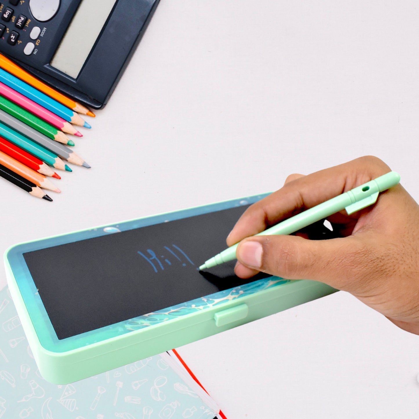 Lcd Drawing Pen Case Blue Colour (1 Pc)