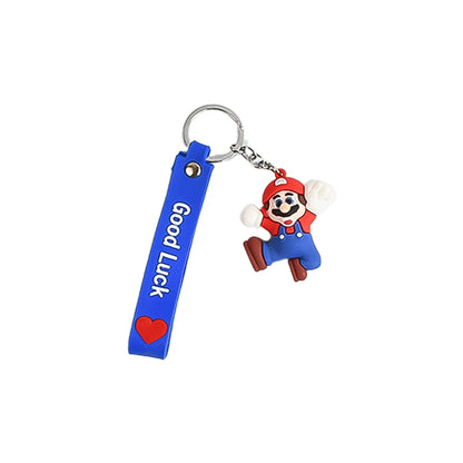 Cute Cartoon Silicone 3d Key Chain With Metal Hook  Strap (Pack Of 1)