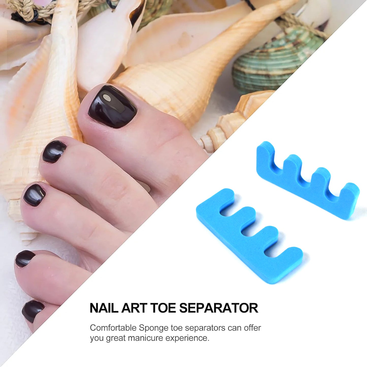 Toe Separators Toe Spacers Sponge Toe Stretcher Pedicures (1 Pair)