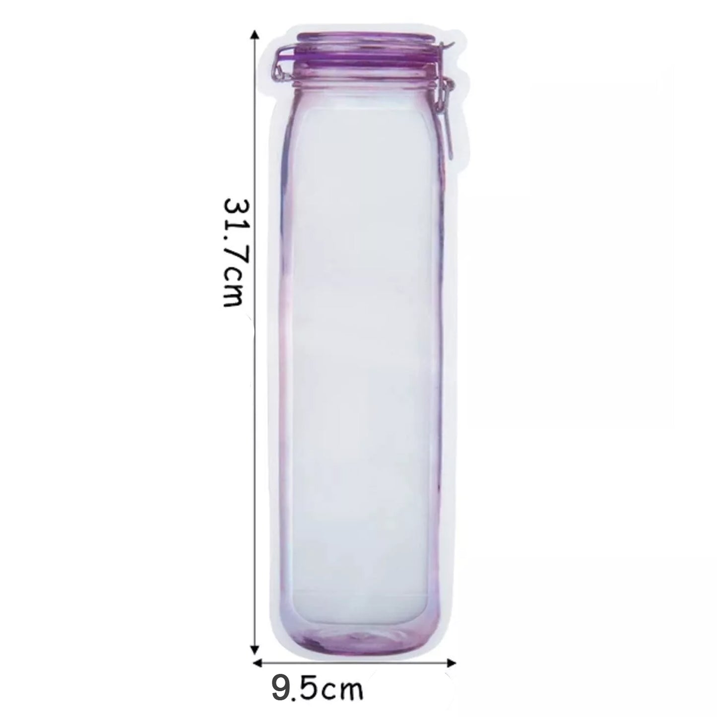 Food Storage Bag Bottles Shape Ziplock Bags Reusable (1 Pc  500 Ml)