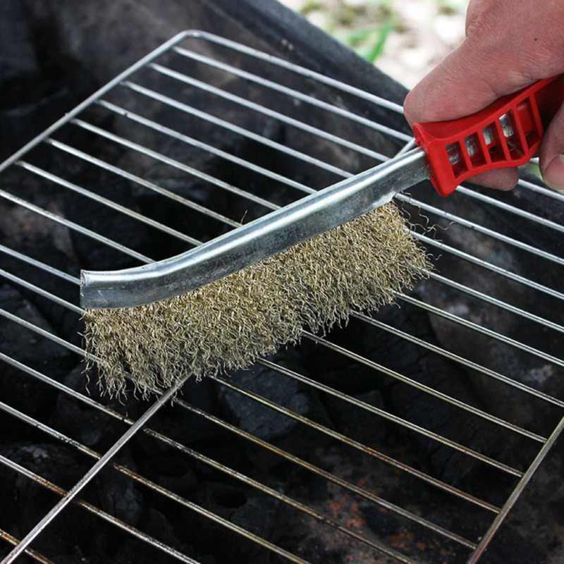 1568 Stainless Steel Wire Hand Brush Metal Cleaner Rust Paint Removing Tool