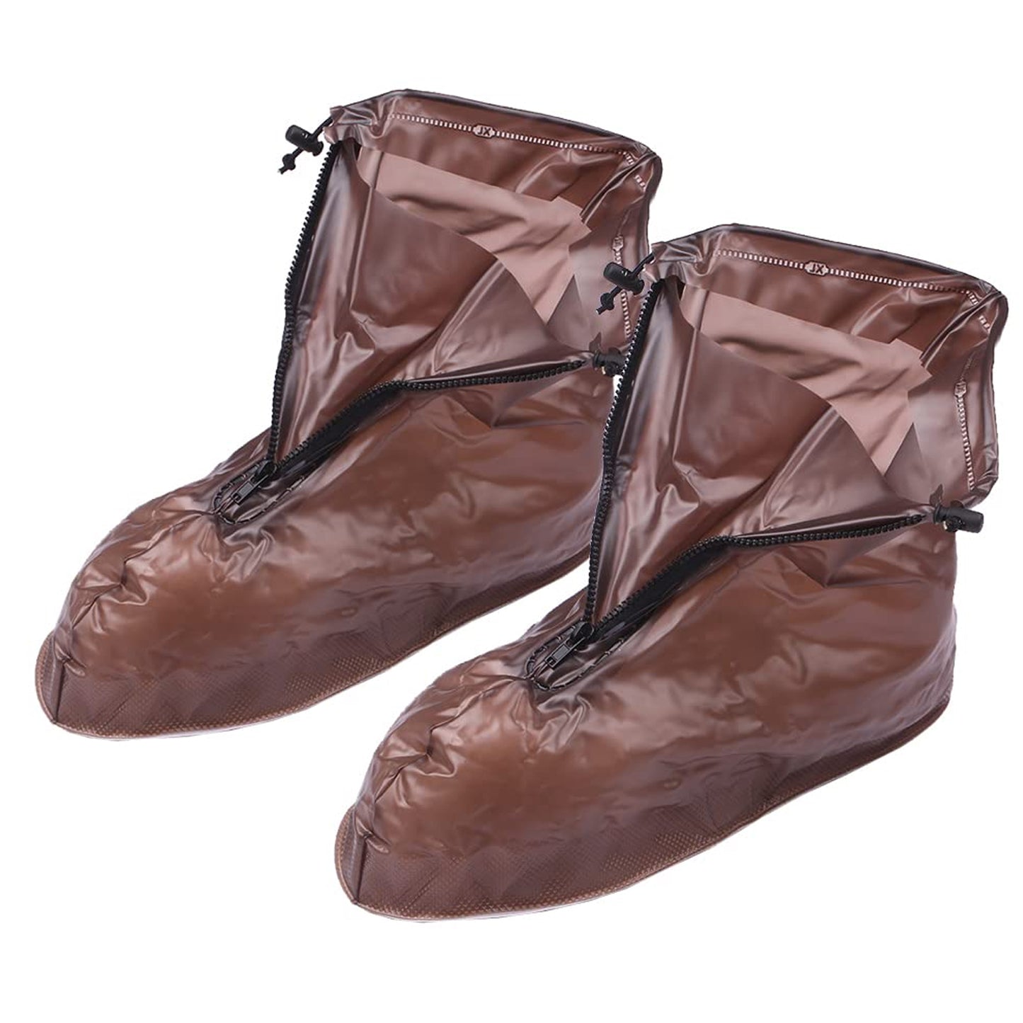 Plastic Shoes Cover Reusable Anti-slip Boots Zippered Overshoes Covers Transparent Waterproof Snow Rain Boots For Kids  Adult Shoes For Rainy Season (1 Pair)