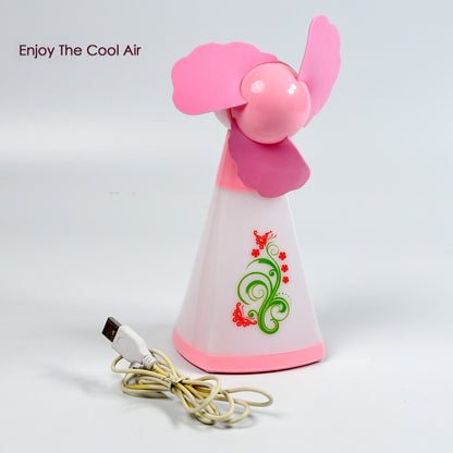 7712 Cute Bright Color Desktop Office Usb Mini Fan Battery Usb Fans Usb Mini Fans (Battery Not Include)