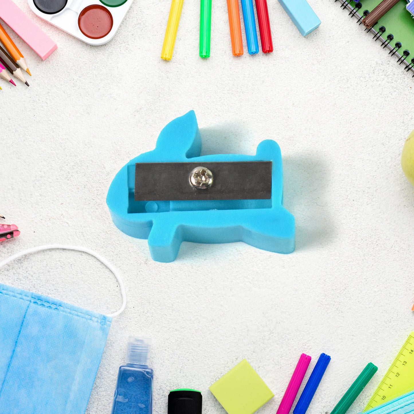 Plastic Small Cute Pencil Sharpener (1 Pc  Mix Design  Color)