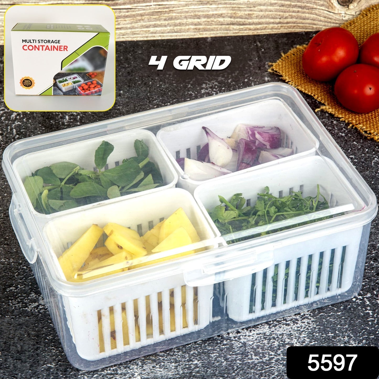 Fridge Storage Boxes Freezer Storage Containers Container For Kitchen Storage Set Storage In Kitchen Vegetable Storage Draining Crisper Refrigerator Food Box (1 Pc)